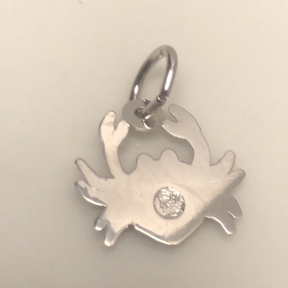 Cancer crab zodiac sterling silver vintage pendant charm - Picture 2 of 4